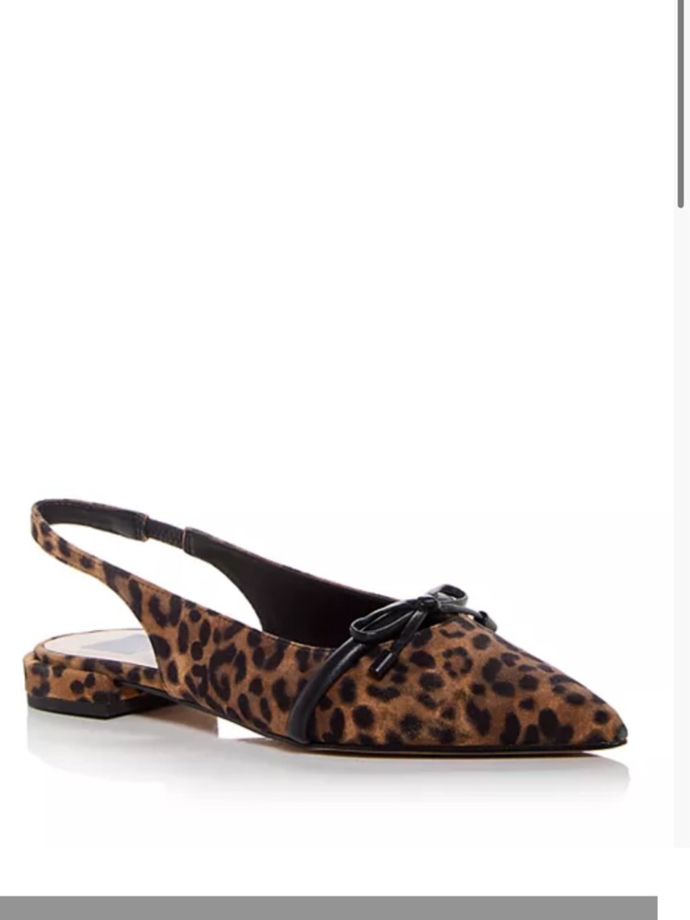 Dolce Vita Payge Leopard Calf Hair Slingback Pointed Toe Flats Size 10